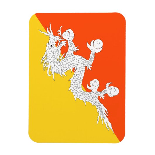 Magnet Flexible Drapeau du Bhoutan (Vertical)