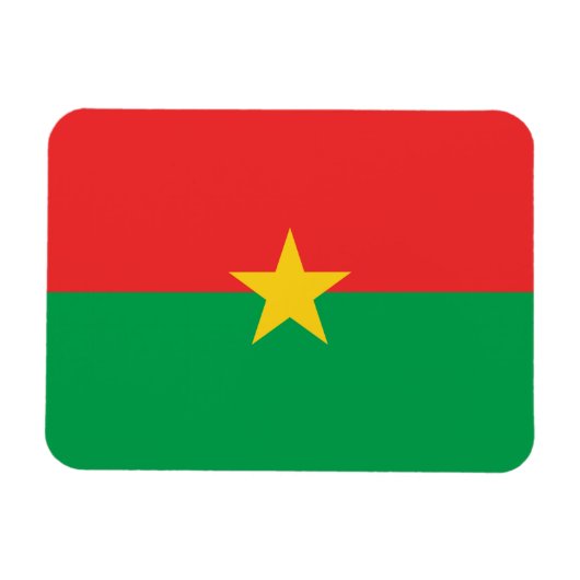 Magnet Flexible Drapeau du Burkina Faso patriotique (Horizontal)