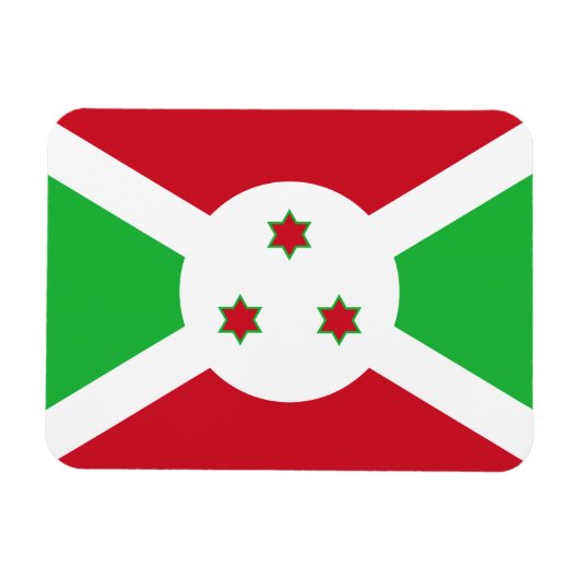 Magnet Flexible Drapeau du Burundi patriotique (Horizontal)