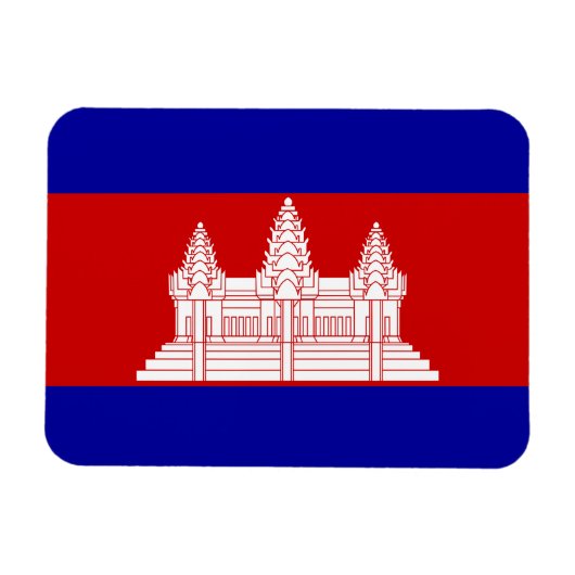 Magnet Flexible Drapeau du Cambodge (Horizontal)