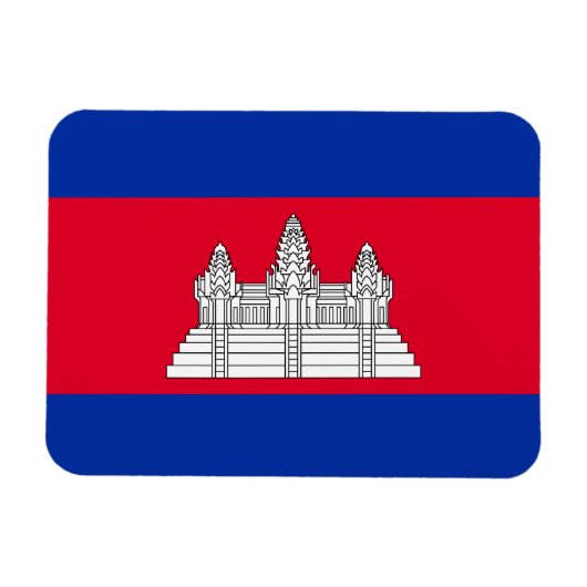 Magnet Flexible Drapeau du Cambodge patriotique (Horizontal)