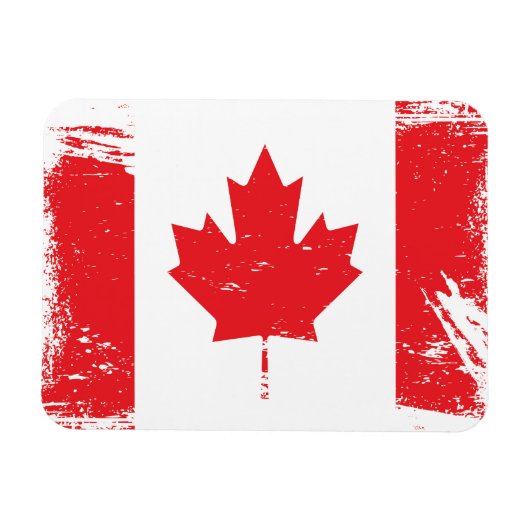 Magnet Flexible Drapeau du Canada Grunge (Horizontal)