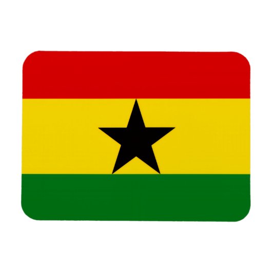 Magnet Flexible Drapeau du Ghana (Horizontal)
