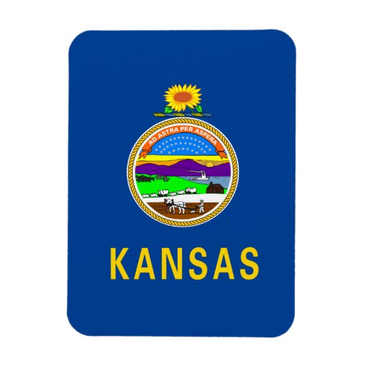 Magnet Flexible Drapeau du Kansas (Vertical)