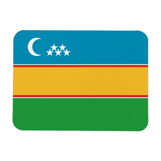 Magnet Flexible Drapeau du Karakalpakstan (Horizontal)