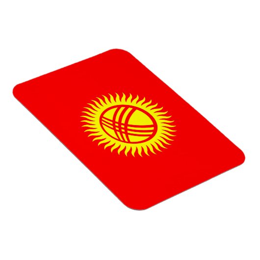 Magnet Flexible Drapeau du Kirghizistan (Côté Droit)