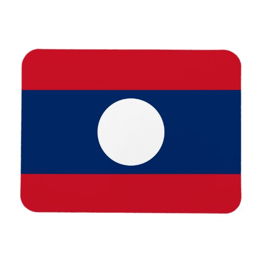 Magnet Flexible Drapeau du Laos (Horizontal)