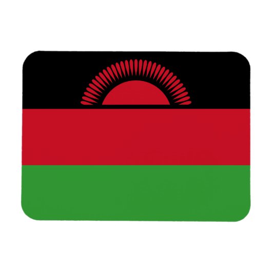 Magnet Flexible Drapeau du Malawi (Horizontal)