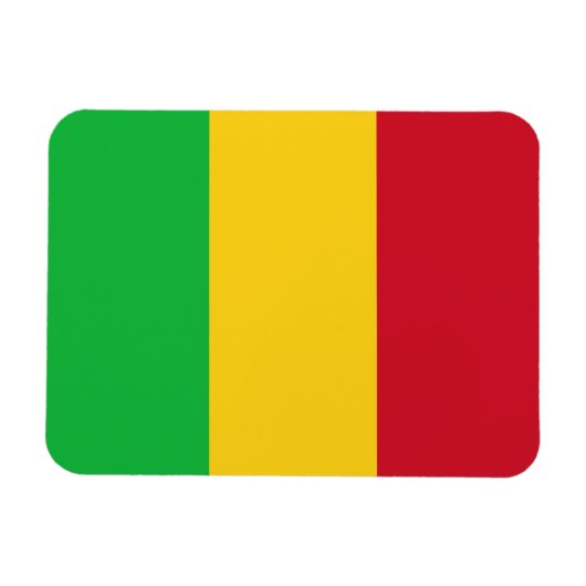 Magnet Flexible Drapeau du Mali (Horizontal)