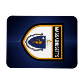 Magnet Flexible Drapeau du Massachusetts (Horizontal)