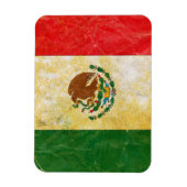 Magnet Flexible Drapeau du Mexique à Grunge (Vertical)