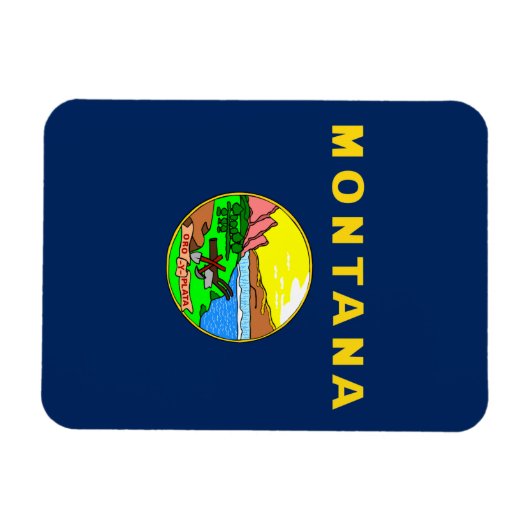 Magnet Flexible Drapeau du Montana (Horizontal)