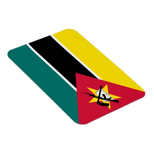 Magnet Flexible Drapeau du Mozambique (Côté Droit)