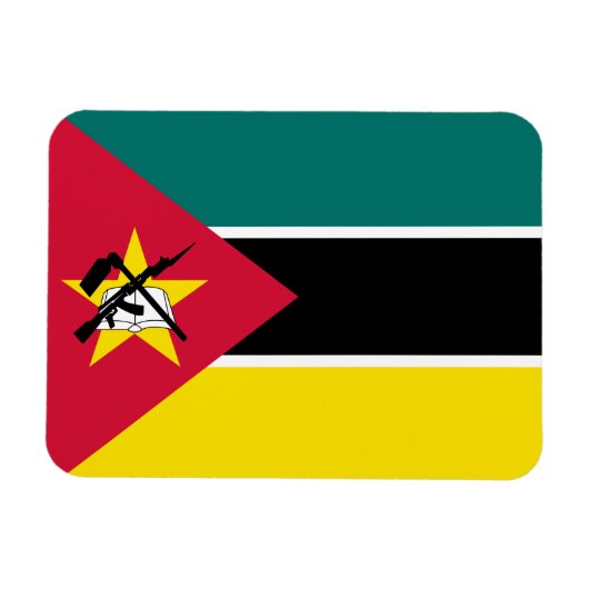 Magnet Flexible Drapeau du Mozambique (Horizontal)