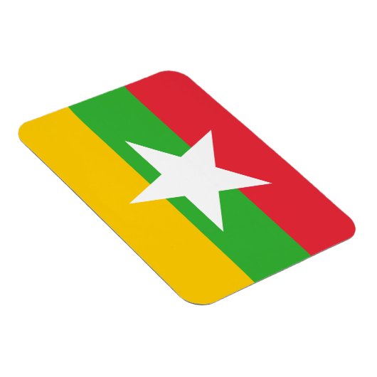 Magnet Flexible Drapeau du Myanmar (Côté Droit)