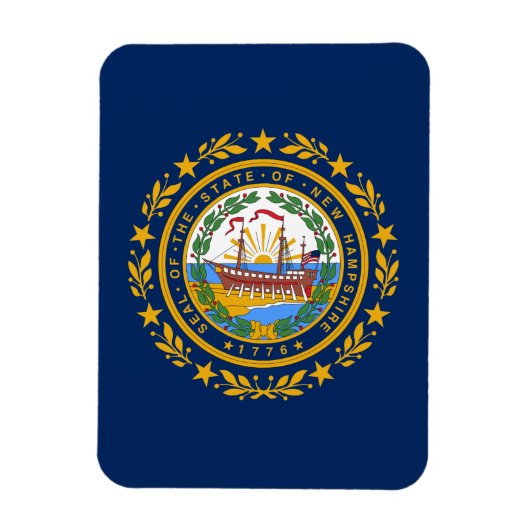 Magnet Flexible Drapeau du New Hampshire (Vertical)