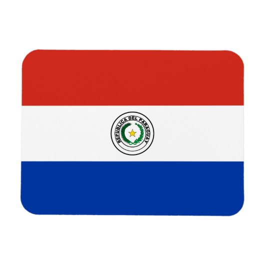 Magnet Flexible drapeau du Paraguay (Horizontal)