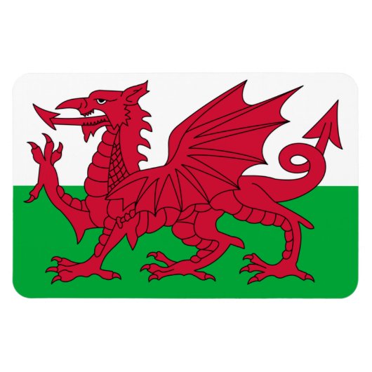 Magnet Flexible Drapeau du Pays de Galles (Horizontal)