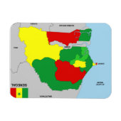 Magnet Flexible drapeau du pays du sénégal (Horizontal)