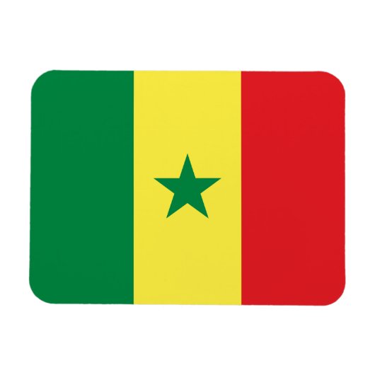 Magnet Flexible Drapeau du Sénégal (Horizontal)