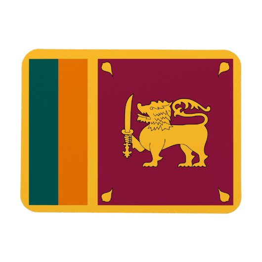 Magnet Flexible Drapeau du Sri Lanka (Horizontal)
