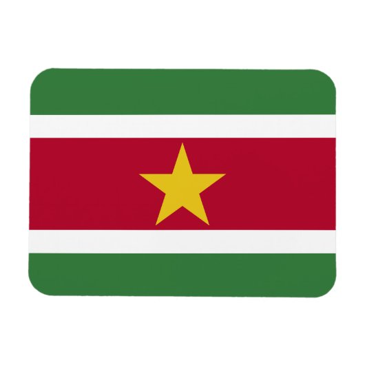 Magnet Flexible Drapeau du Suriname (Horizontal)