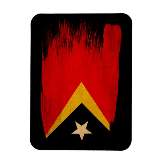 Magnet Flexible Drapeau du Timor oriental (Vertical)