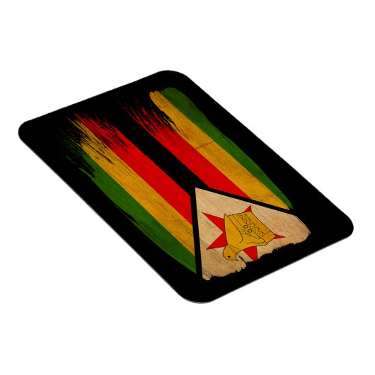 Magnet Flexible Drapeau du Zimbabwe (Côté Droit)