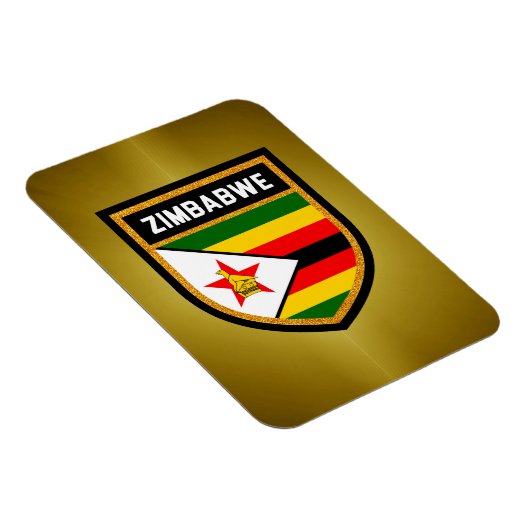 Magnet Flexible Drapeau du Zimbabwe (Côté Droit)