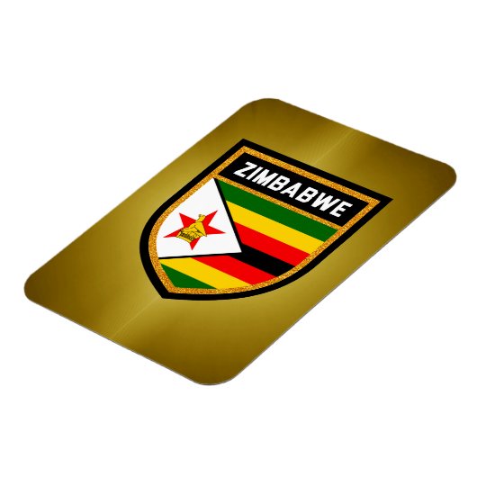 Magnet Flexible Drapeau du Zimbabwe (Côté Gauche)