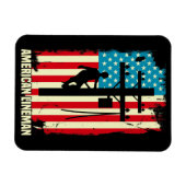 Magnet Flexible Drapeau électrique American Lineman (Horizontal)