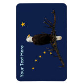 Magnet Flexible Drapeau Et Aigle De L'Alaska (Vertical)