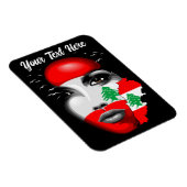 Magnet Flexible Drapeau et carte du Liban sur le visage de la fill (Côté Droit)