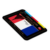 Magnet Flexible Drapeau Français 2024 et Bonne Année Eiffel, Franc (Côté Droit)