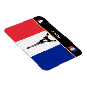 Magnet Flexible Drapeau français & Tour Eiffel Paris / France Magn (Côté Droit)