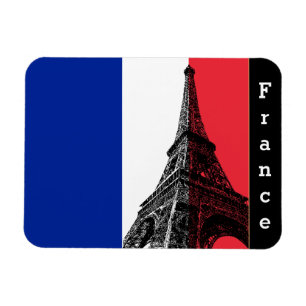 Magnet Flexible Drapeau français & Tour Eiffel Paris / France Magn