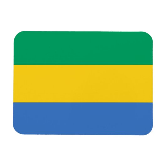 Magnet Flexible Drapeau gabonais (Horizontal)