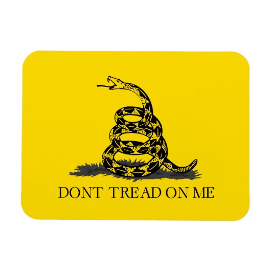 Magnet Flexible Drapeau Gadsden jaune classique Ne marchez pas sur (Horizontal)
