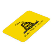 Magnet Flexible Drapeau Gadsden jaune classique Ne marchez pas sur (Côté Gauche)