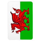 Magnet Flexible Drapeau gallois du Dragon rouge (Vertical)