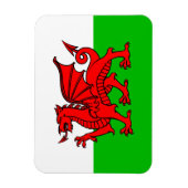 Magnet Flexible Drapeau gallois du Dragon rouge (Vertical)