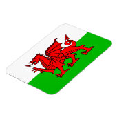 Magnet Flexible Drapeau gallois du Dragon rouge (Côté Gauche)