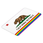 Magnet Flexible Drapeau Gay pride de Californie (Côté Gauche)
