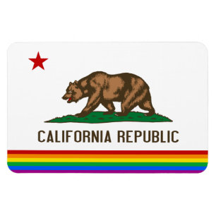 Magnet Flexible Drapeau Gay pride de Californie