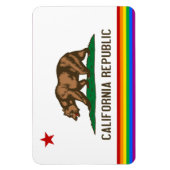 Magnet Flexible Drapeau Gay pride de Californie (Vertical)