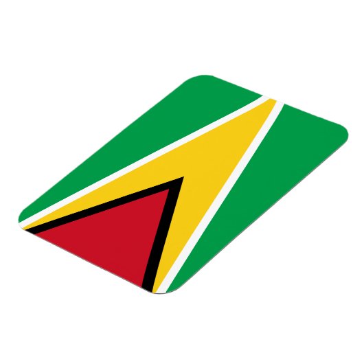 Magnet Flexible Drapeau Guyana (Côté Gauche)