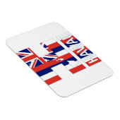 Magnet Flexible Drapeau hawaïen HI Hawaii (Côté Droit)