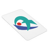 Magnet Flexible Drapeau Iga, Mie, Japon (Côté Droit)