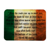 Magnet Flexible Drapeau irlandais et bénédiction (Horizontal)