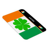 Magnet Flexible Drapeau irlandais & feuille de trèfle chanceux / I (Côté Droit)